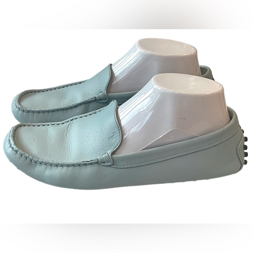 🚫SOLD🚫 Tod's Leather Driving Loafer, plain front, light blue, redyed, sz7 - Picture 3 of 15